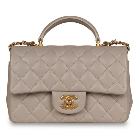 chanel mini classic flap top handle|Chanel classic mini flap price.